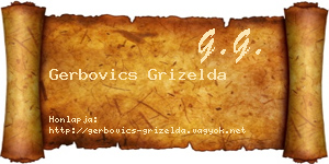 Gerbovics Grizelda névjegykártya